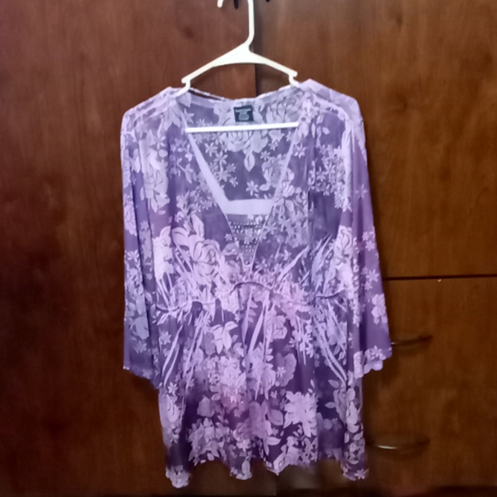 Purple floral top